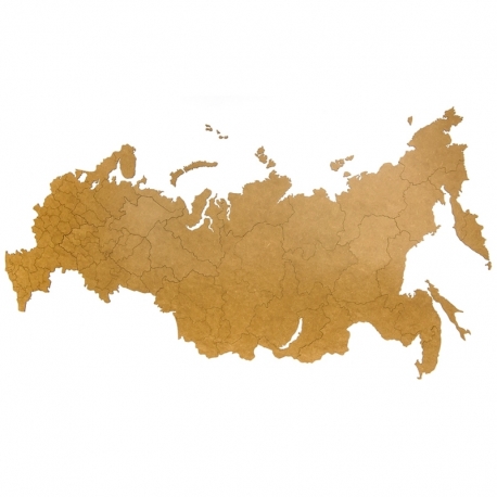 Карта-пазл wall decoration "Российская Федерация, 98х53 см коричневая, MiMi
