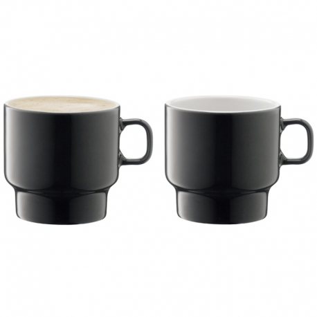 Набор из 2 чашек для флэт-уайт кофе Utility 280 мл серый, LSA International