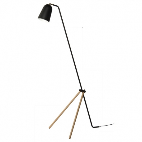 Лампа напольная Giraffe, дуб, черное матовое основание, Frandsen