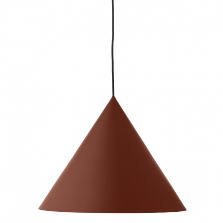 Лампа подвесная Benjamin XL темно-красная матовая, черный шнур, Frandsen