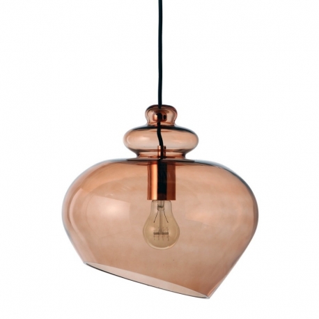 Лампа подвесная Grace D30 см, бронзовое стекло, бронзовый цоколь, Frandsen