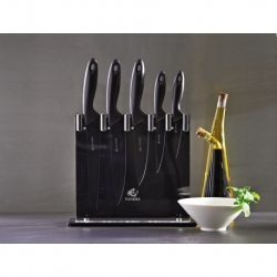 Набор из 5 ножей и подставки silhouette чёрный, Viners