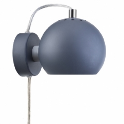 Лампа настенная ball, голубая матовая, Frandsen