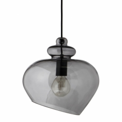 Лампа подвесная Grace D30 см, дымчатое стекло, черный цоколь