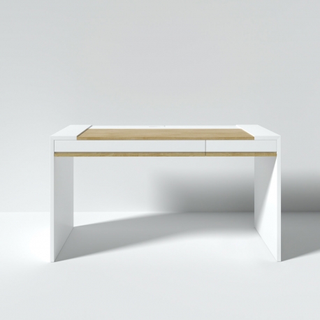 Рабочий стол Mass 140 см белый, BraginDesign
