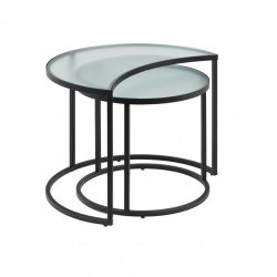 Набор из 2 приставных столиков Bast Ø 65 cm / Ø 47 cm