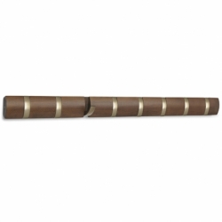 Вешалка настенная горизонтальная Flip 8 крючков коричневая