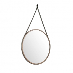 Круглое зеркало с ореховой рамой CPMR27-V36-NOGAL