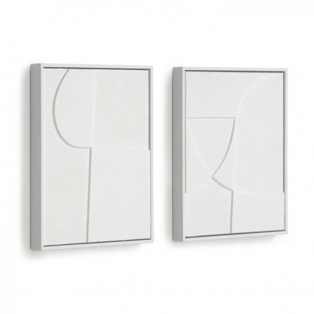 Набор из двух белых картинок Beija 32 x 42 см, La Forma