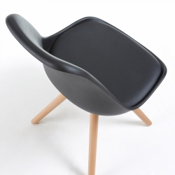 Комплект стульев Lars черный пластик (4 шт)