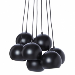 Люстра Ball 7 плафонов, 120 см, черная матовая