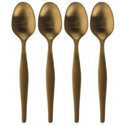 La Cafetiere Edited Set Of 4 Espresso Spoons Brushed Gold