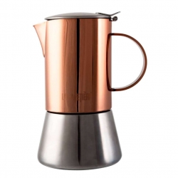 La Cafetiere 4 Cup Stainless Steel Copper Stovetop