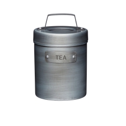 IND TEA CANISTER 11X18CM STEEL