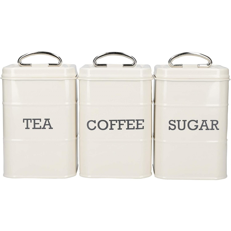 Набор банок/контейнеров/емкостей для хранения сыпучих продуктов/чая/кофе/сахара/специй, 1200мл, 3шт