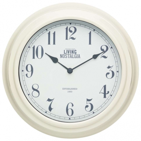 LN WALL CLOCK 25CM CREAM