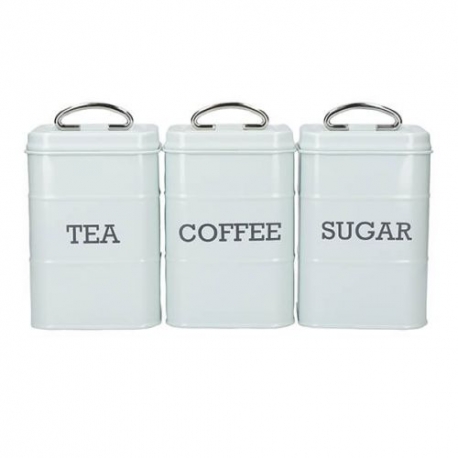 LN TEA COFFEE SUGAR SET OF 3 BLUE