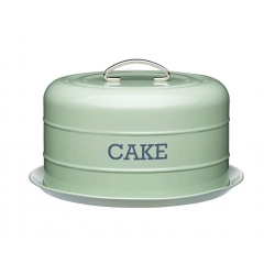 LN CAKE STORAGE TIN 28X18CM GREEN