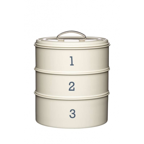 LN CAKE STORAGE TIN 22X27CM CREAM