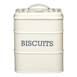 LN BISCUIT STORAGE TIN 14X19CM CREAM