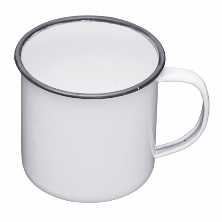 LN MUG 9CM ENAMELLED WHITE