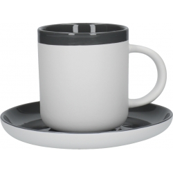 La Cafetiere Barcelona Cool Grey 125ml Espresso Cup and Saucer