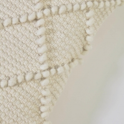 Чехол на подушку Kerenise из шерсти и хлопка, белый цвет 45 x 45 см