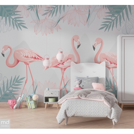 Обои для детской комнаты Фламинго, Mondeco