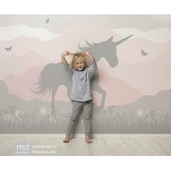Бесшовные фотообои фрески в детскую Единорог (арт. g050), Mondeco