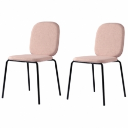 Набор из 2 стульев oswald, рогожка, бежево-розовые