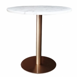 Стол обеденный trond, D60 см, мрамор/золотой