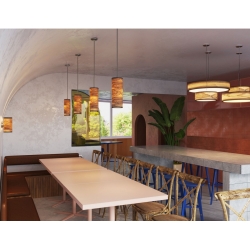 Дизайнерский подвесной светильник Jupiter Spot (Оливковый ясень, ДxШxВ: 10x10x20 cм)