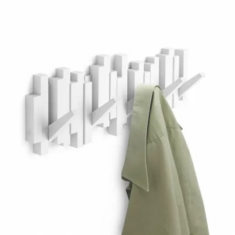 Вешалка настенная Sticks белая 