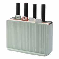 Набор из 4-х разделочных досок и 4-х ножей с держателем Cut&Store