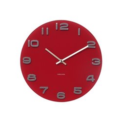 Настенные часы Karlsson Vintage Round красные