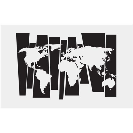 Интерьерная наклейка на стену Карта мира (линии)