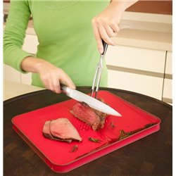 Доска разделочная для мяса Cut&Carve™ Plus двухсторонняя большая красная, Joseph Joseph