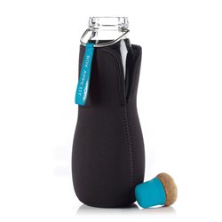Эко-бутылка eau good glass с фильтром голубая, Black+Blum