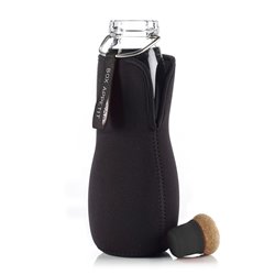Эко-бутылка eau good glass с фильтром черная, Black+Blum