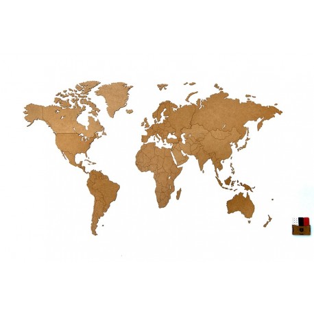 Пазл Mimi «Карта мира» Wall Decoration base коричневый, Mimi