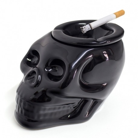 Пепельница керамическая Skully черная, Balvi