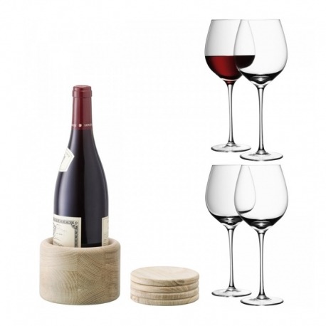 Набор из 4 бокалов для красного вина с подставками Wine 750 мл, LSA