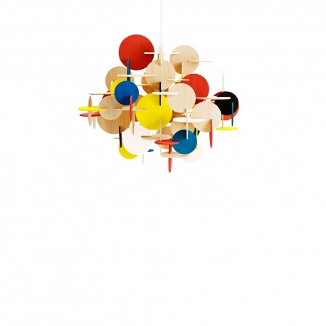 Подвесной светильник Bau из американской липы, разноцветный, Normann Copenhagen