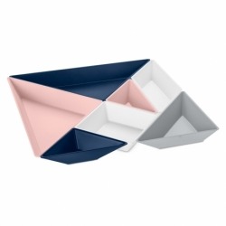 Набор ёмкостей tangram ready, серо-сине-розовый, Koziol