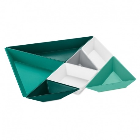 Набор ёмкостей tangram ready, бело-серо-зелёный, Koziol