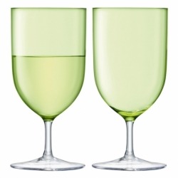 Набор из 2 бокалов для воды и вина Hint 400 мл зелёный, LSA