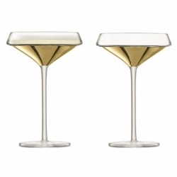 Набор из 2 бокалов-креманок для шампанского Space 240 мл золото, LSA