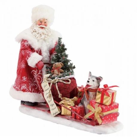 Статуэтка Санта дарит подарки по всему миру