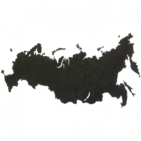 Карта-пазл Wall Decoration Российская Федерация, 98х53 см, черная