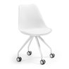 Стул Lars белый на колесиках, La Forma (ex. Julia Grup)
